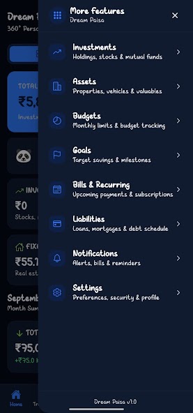 Dream Paisa Settings and Preferences